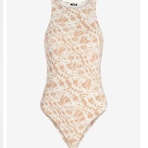 Tan and cream bodysuit